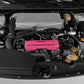 Perrin Performance [15-25 Subaru Impreza, 18-25 Crosstrek, 20-25 Legacy, 22-25 WRX and Outback] Pulley Cover | Short Version - Works w/AOS System - Hyper Pink