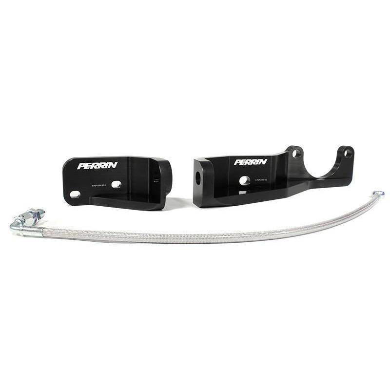 Perrin [15-21 WRX/STI] Pitch Stop Mount Brace Black | SP-DRV-112BK