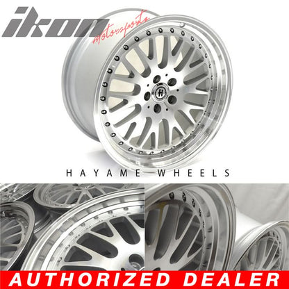 SALE! 18x9.5 Hayame Performance Wheel Silver Face Machine Lip 5x100