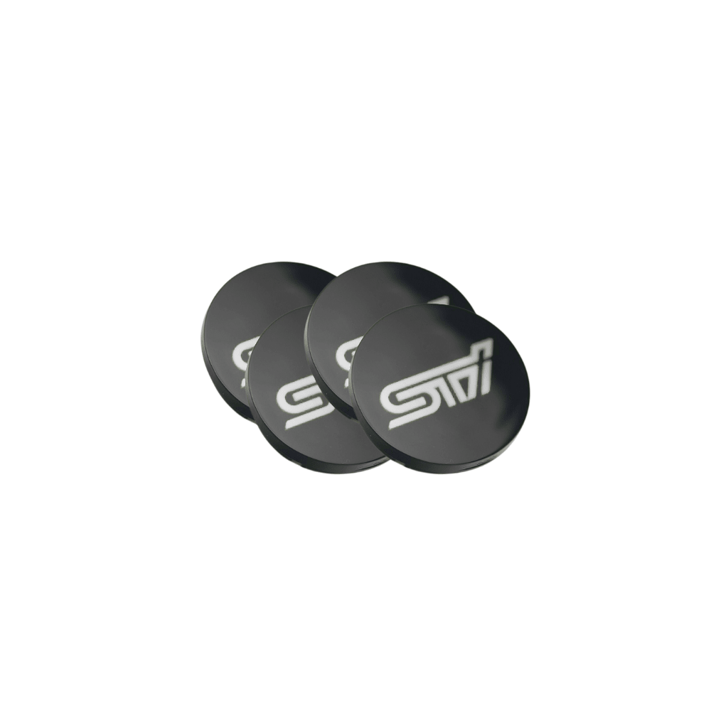 Racing Art [WRX/STI/BRZ] Factory Subaru Wheel Center Caps w/ WRX or STI Logo | Red, Blue, Neon Yellow, White