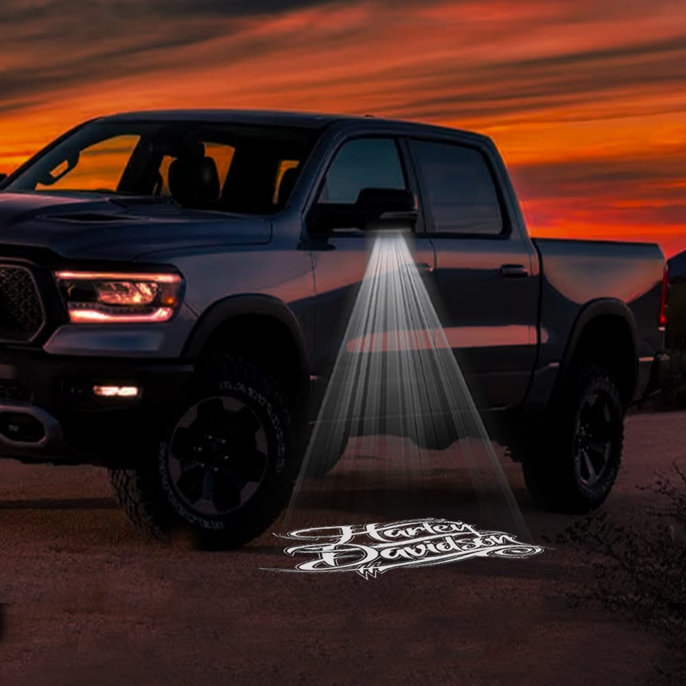 RAM 3500 3rd/4th/5th Gen Premium Side Wing Mirror Puddle Lights Various Designs - 2003-2026