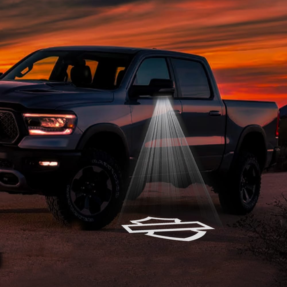 RAM 3500 3rd/4th/5th Gen Premium Side Wing Mirror Puddle Lights Various Designs - 2003-2026