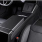 Real Dry Carbon Fiber Center Console Combo Side Panel & Charging Pad Overlay for Model 3 Highland & New Model Y