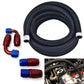 10AN/8AN/6AN Fitting Stainless Steel Braided Oil Fuel Hose Line Kit 5Feet Red