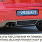 Rieger VW Golf 5 Rear Skirt Extension - Carbon Look