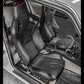 Universal Black Racing Seat with Dual Sliders PU Carbon Leather