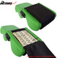 Universal Black Green Racing Seats PVC Leather Suede