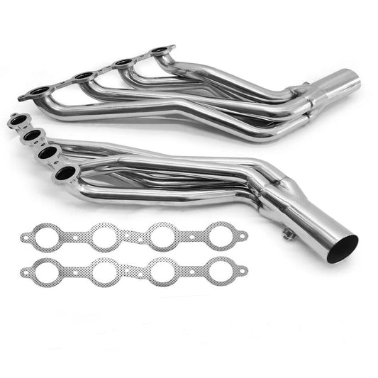 SPDZ1 Long Tube Headers | Chevy Silverado / Suburban / Tahoe / GMC Sierra / Yukon (2007-2014) 4.8L / 5.3L / 6.0L / 6.2L – Full Polished Stainless Steel