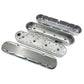 Aluminum finned Valve Covers w/ Coil Mounts & Cover for LS Engine Polished