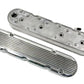 Aluminum finned Valve Covers w/ Coil Mounts & Cover for LS Engine Polished