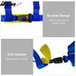 Universal Blue 4 Point Buckle Racing Seat Belt Harness Nylon
