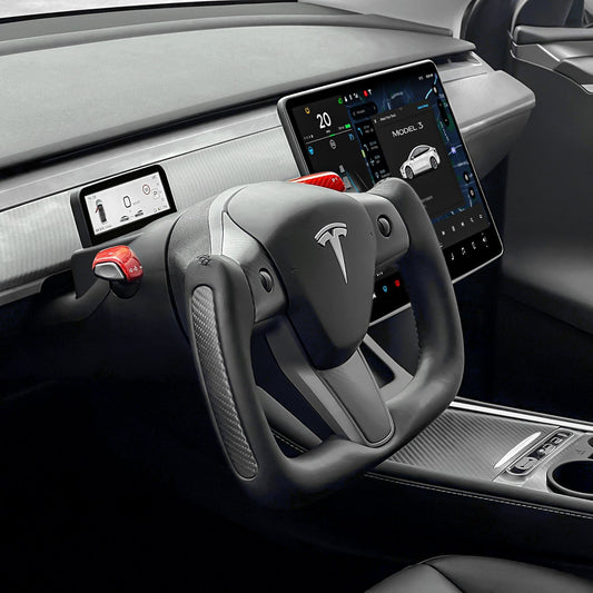 TESERY Yoke Carbon Fiber Steering Wheel for Tesla Model 3 / Y【Style 34】