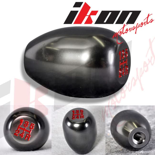 Gunmetal M10X1.5 MT T-R Gear Shift Knob 5 Speed JDM Emblem Badge