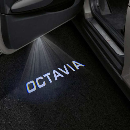 Skoda Octavia 2nd Gen Premium Door Puddle Lights Multiple Designs 2004-2008