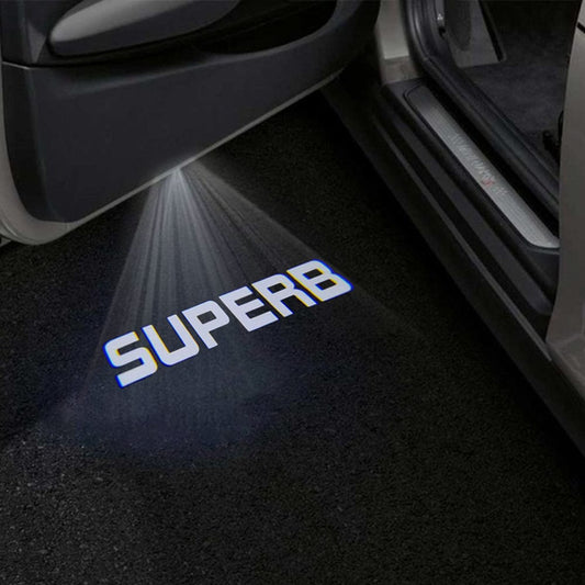 Skoda Superb 1st Gen B5 Facelift Premium Door Puddle Lights Multiple Designs 2006-2008