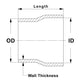 HPS Performance Products HPS 4-1/2" OD to 4-1/2" ID, 6061 Aluminum Slip Fit Transition Reducer Tube Joiner, 7" Long