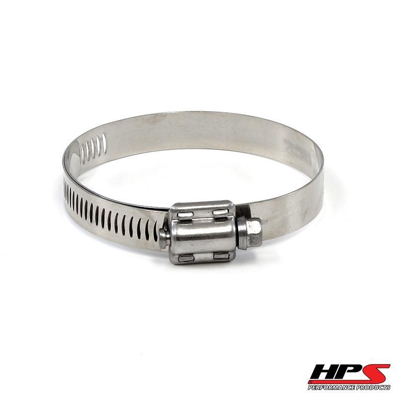 HPS Performance Products HPS Stainless Steel Worm Gear Liner Hose Clamp SAE 80 2pc Pack 4-5/8" - 5-1/2" (117mm-140mm)