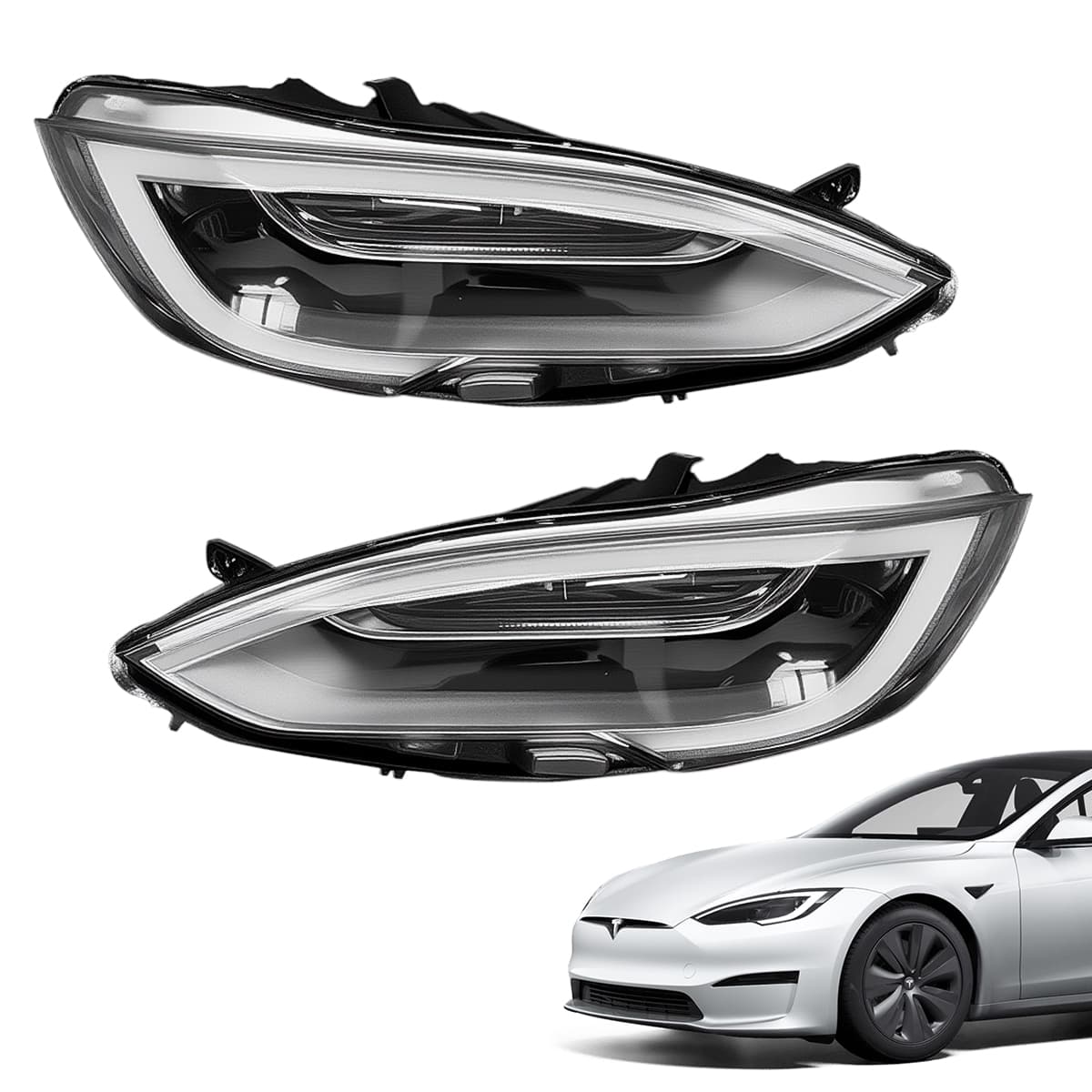 TESERY LED Headlight Assembly for Model S (16-22)