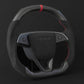 TESERY Alcantara Carbon Fiber Steering Wheel for Model 3 Highland / Model Y Juniper