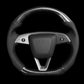 TESERY Sport Carbon Fiber Steering Wheel Replacement for Model 3 Highland & Model Y Juniper