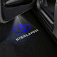 Toyota Kluger Premium Door Puddle Lights Various Designs 2008-2026