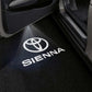 Toyota Sienna 3rd/4th Gen Premium Door Puddle Lights Various Designs 2011-2026