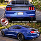 2015-2023Â Ford Mustang IKON Black Rear Window Louver Side Louvers ABS