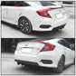 Universal Unpainted Rear Bumper Lip Diffuser Shark Fins ABS 4PC