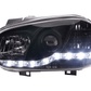 Volkswagen Golf 4 Black LED Headlights with Daytime Running Lights (1997 - 2003)