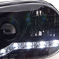 Volkswagen Golf 4 Black LED Headlights with Daytime Running Lights (1997 - 2003)