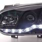 Volkswagen Golf 4 Black LED Headlights with Daytime Running Lights (1997 - 2003)