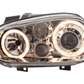 Volkswagen Golf 4 Type 1J Chrome Angel Eyes Headlights (1998-2003)