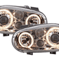 Volkswagen Golf 4 Type 1J Chrome Angel Eyes Headlights (1998-2003)