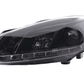 Volkswagen Golf 6 Black LED Headlights with Daytime Running Lights (2008-2014)