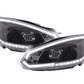 Volkswagen Golf 6 Black LED Headlights with Daytime Running Lights (2008 - 2014)