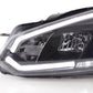 Volkswagen Golf 6 Black LED Headlights with Daytime Running Lights (2008 - 2014)