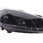 Volkswagen Golf 6 Black LED Headlights with Daytime Running Lights (2008-2014)