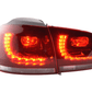 Volkswagen Golf 6 R Style Red LED Taillights Set (2008-2014)