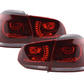 Volkswagen Golf 6 R Style Red LED Taillights Set (2008-2014)