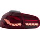 Volkswagen Golf MK6 Smoke and Red Dynamic Lighting OLED Taillights (2008 - 2014)
