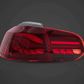 Volkswagen Golf MK6 Smoke and Red Dynamic Lighting OLED Taillights (2008 - 2014)