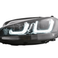 Volkswagen Golf Mk7 Black LED Headlights - R Style Black (12-17)