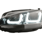 Volkswagen Golf Mk7 Black LED Headlights - R Style Chrome (12-17)