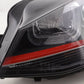Volkswagen Golf Mk7 Black LED Headlights - R Style Red (12-17)