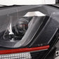 Volkswagen Golf Mk7 Black LED Headlights - R Style Red (12-17)