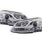 Volkswagen Jetta 6 Chrome LED Headlights with Daytime Running Lights (2011-2018)