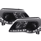 Volkswagen Passat (B6 / 3C) Black LED Headlights with Daytime Running Lights (2005 - 2010)