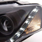 Volkswagen Passat (B6 / 3C) Black LED Headlights with Daytime Running Lights (2005 - 2010)
