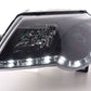 Volkswagen Passat (B6 / 3C) Black LED Headlights with Daytime Running Lights (2005 - 2010)