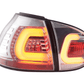 VW Golf 5 Mk5 Chrome Clear LED Tail Lights (2003-2008)